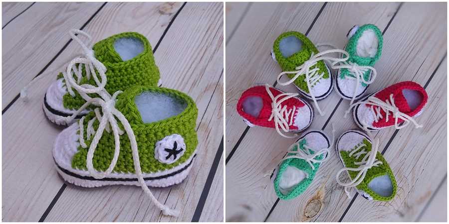 knitted baby converse shoes