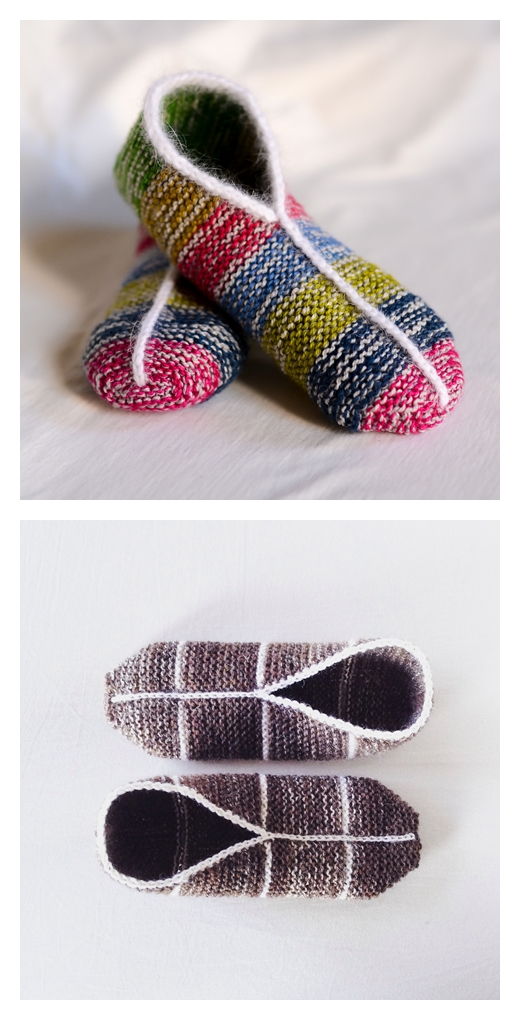 Garter Stitch Slippers Free Knitting Pattern – Knitting Projects