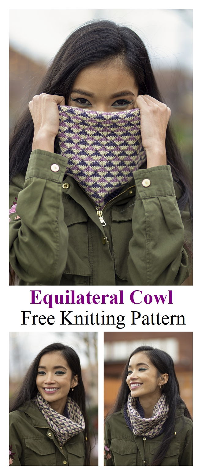 Equilateral Cowl Free Knitting Pattern – Knitting Projects