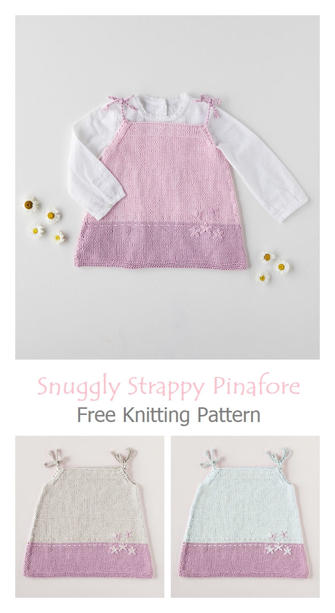 Snuggly Strappy Pinafore Dress Free Knitting Pattern – Knitting Projects