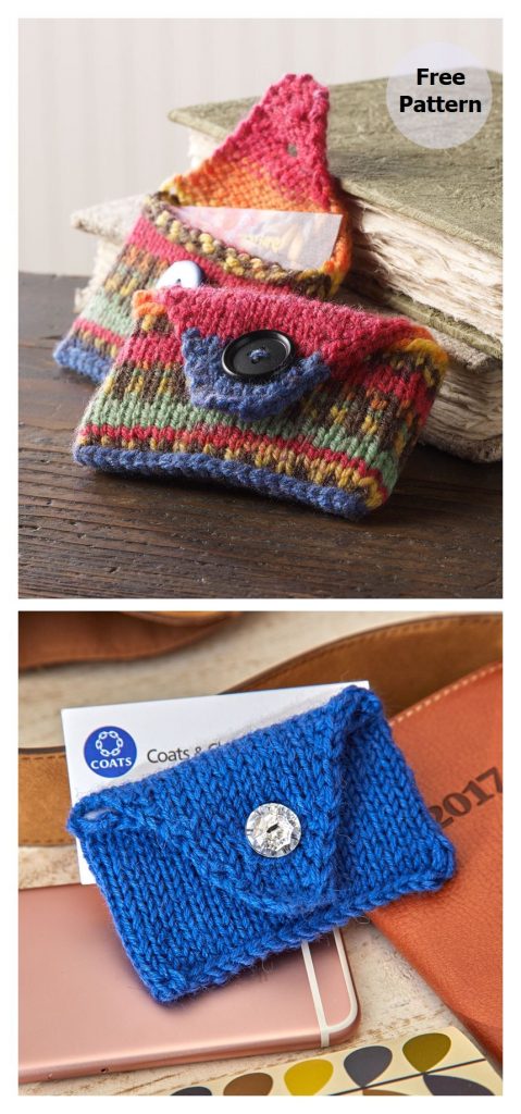 Handy Business Card Case Free Knitting Pattern