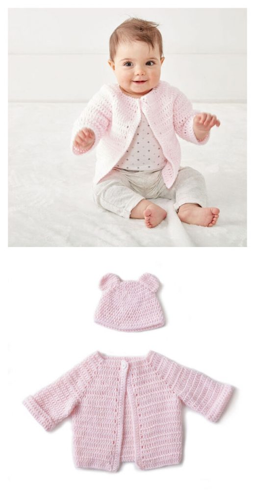Baby Jacket Set Free Crochet Pattern