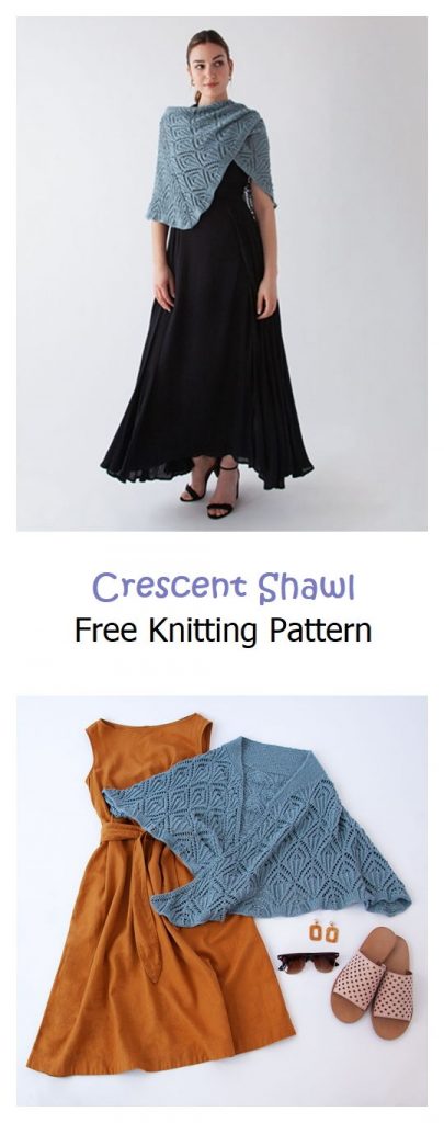 Crescent Shawl Free Knitting Pattern – Knitting Projects