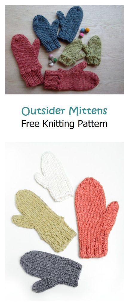 Outsider Mittens Free Knitting Pattern – Knitting Projects