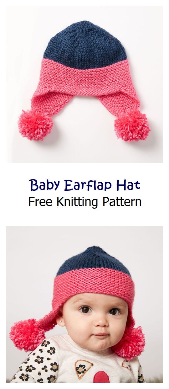 Baby Earflap Hat Free Knitting Pattern – Knitting Projects