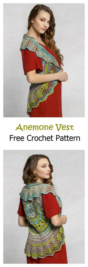 Anemone Vest Free Crochet Pattern – Knitting Projects