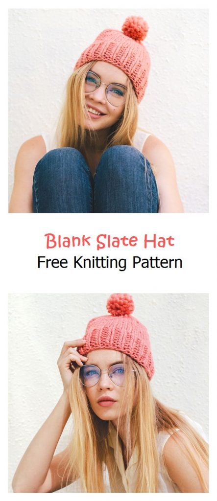 Blank Slate Hat Free Knitting Pattern