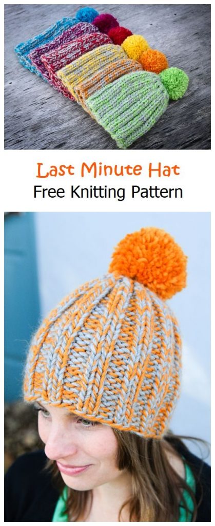 Last Minute Hat Free Knitting Pattern – Knitting Projects