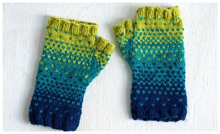 Drops of Spring Mitts Free Knitting Pattern – Knitting Projects
