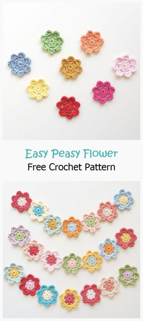 Easy Peasy Flower Free Crochet Pattern