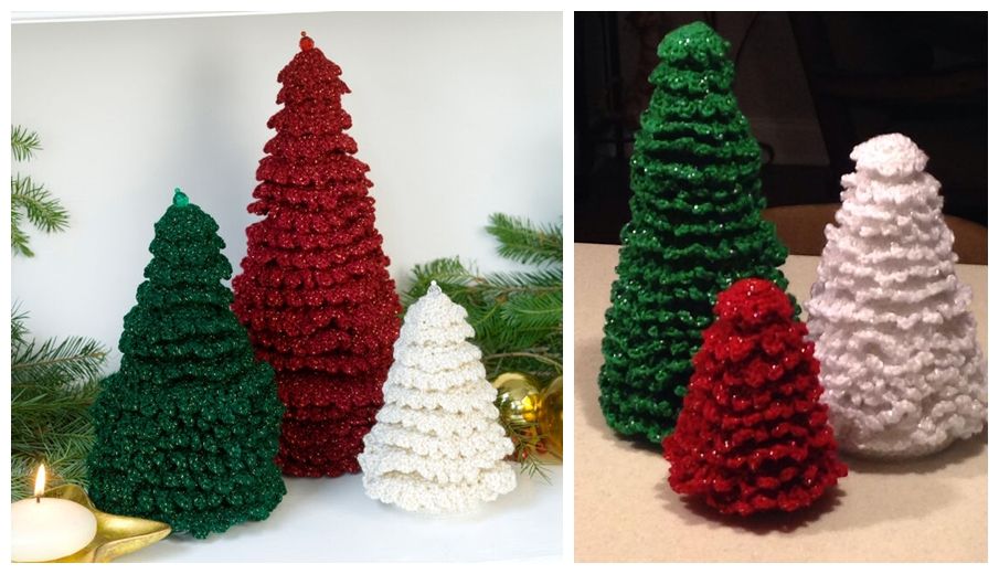 Ruffle Fir Trees Free Crochet Pattern – Knitting Projects