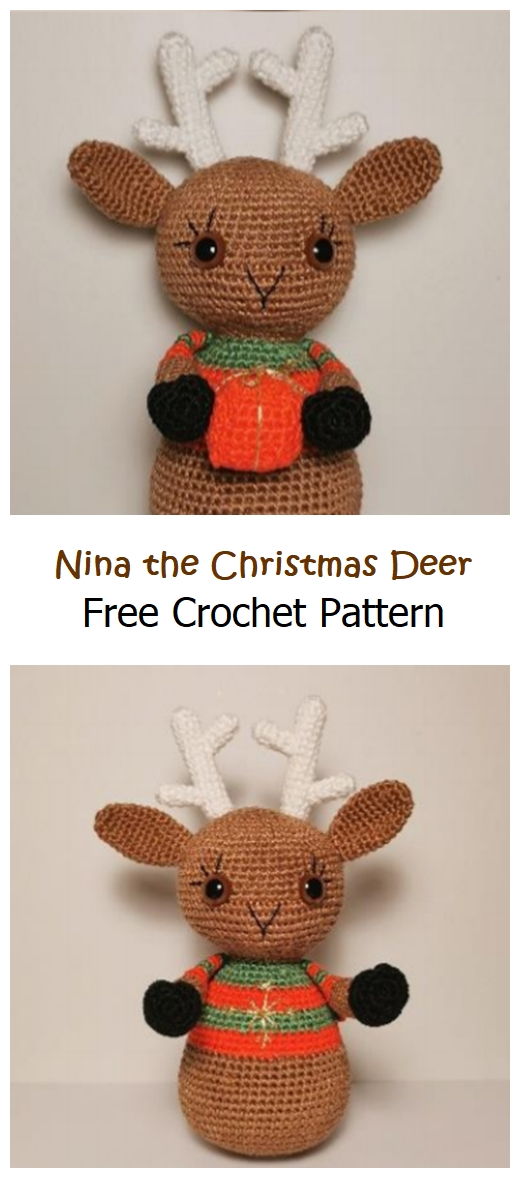 Nina the Christmas Deer Free Pattern – Knitting Projects