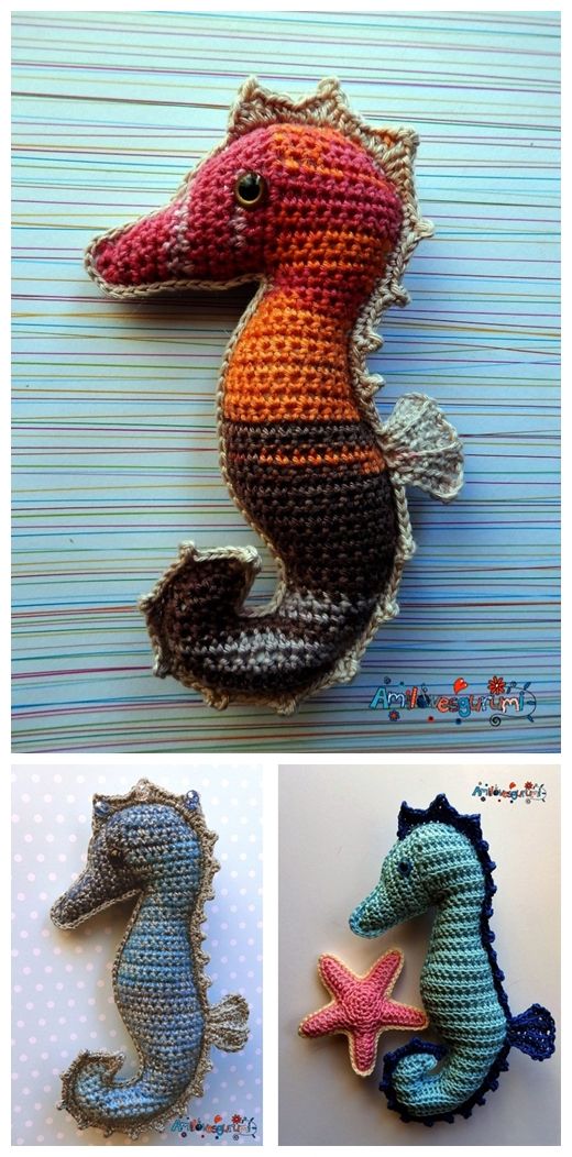 Seahorse Free Crochet Pattern Knitting Projects