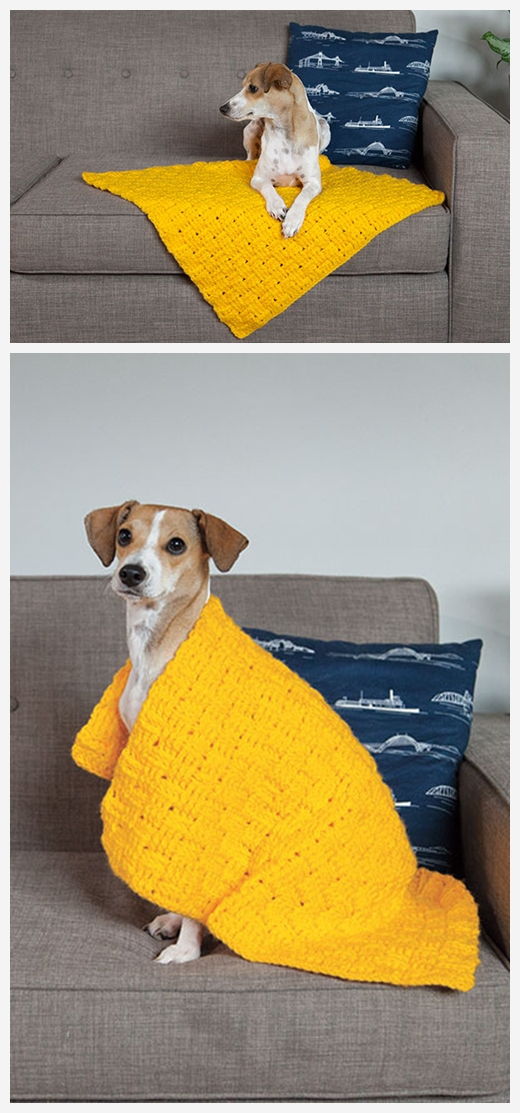 Comfort Pet Blanket Free Crochet Pattern Knitting Projects